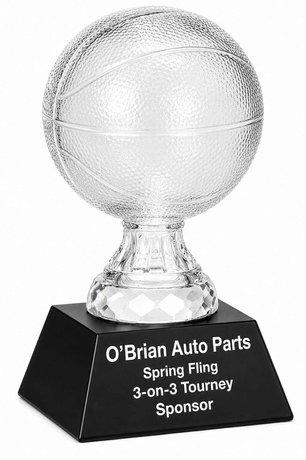 Personalized Crystal basketball Award