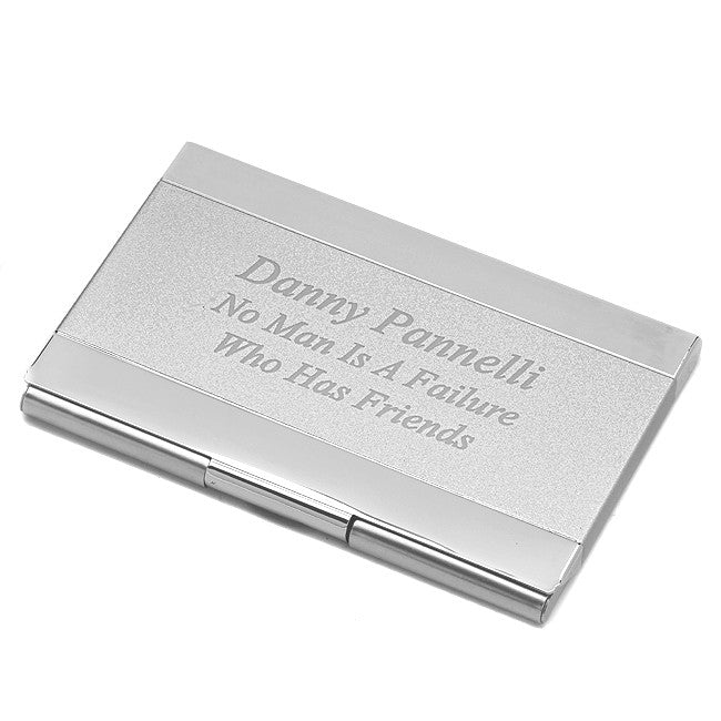 Personalized Two Tone Business Card Holder - Executive Gift Shoppe
