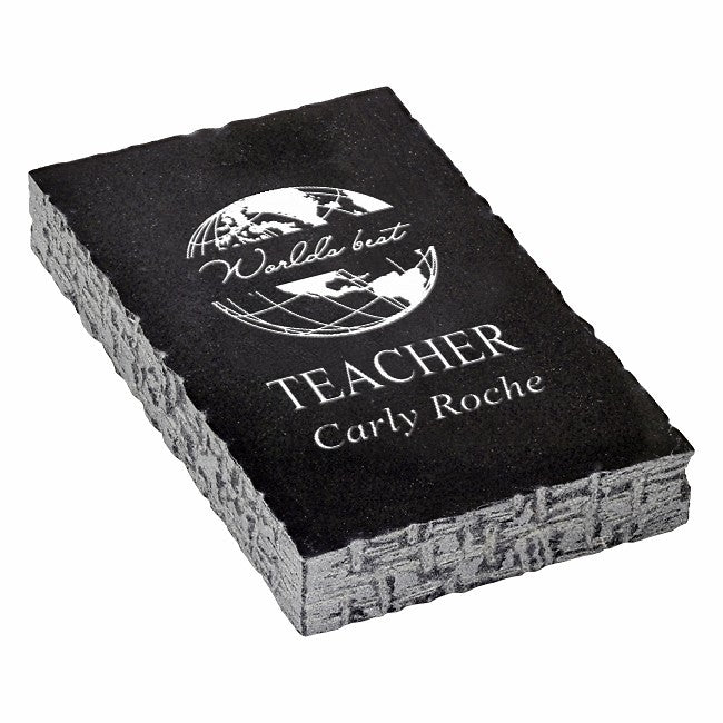 World's Best Teacher Black Marble Paperweight