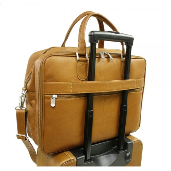 Checkpoint Friendly Laptop Briefcase/Overnighter by Piel Leather - Free Personalization
