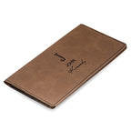 Full Name Monogram Dark Brown Checkbook Cover