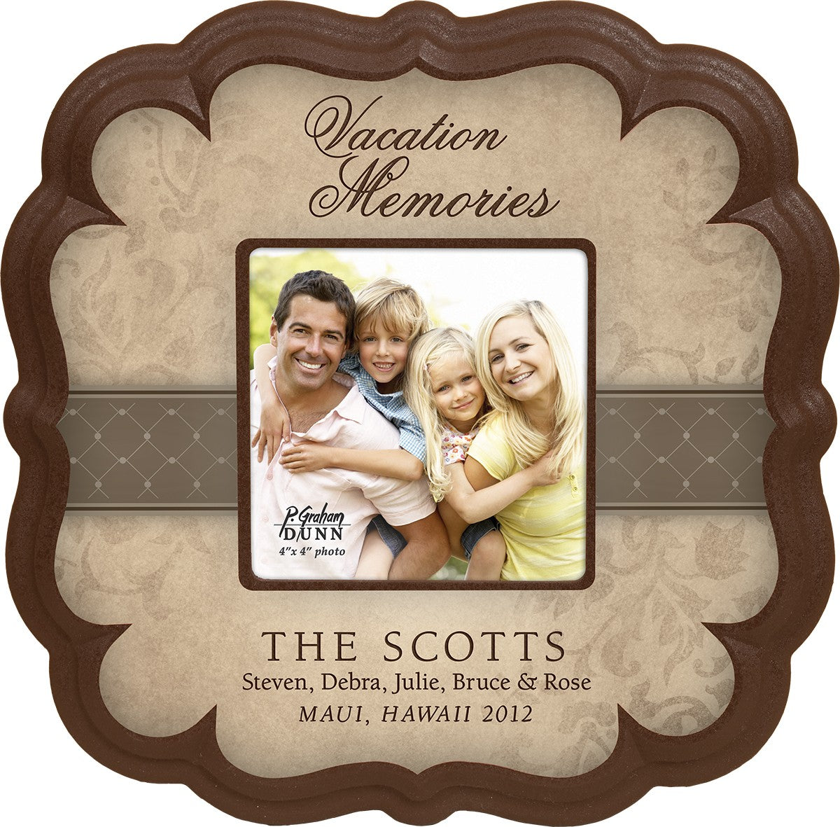 Vacation Memories Personalized 4" x 4" Picture Frame