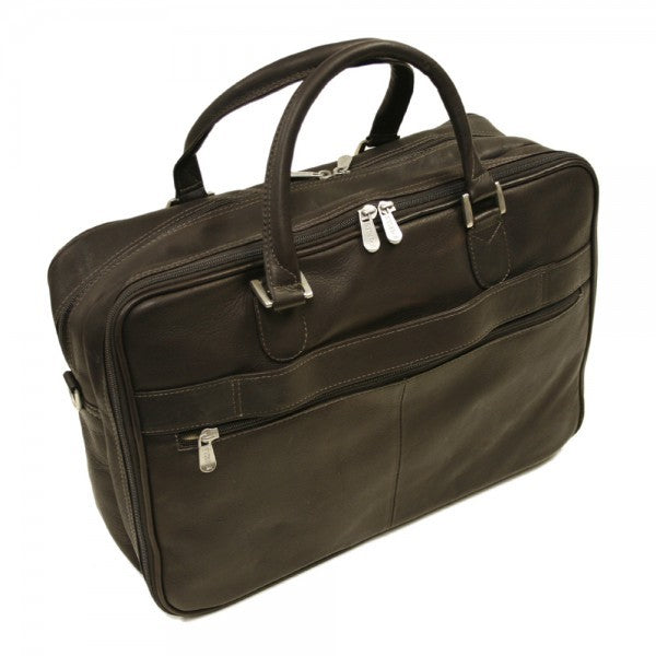 Checkpoint Friendly Laptop Briefcase/Overnighter by Piel Leather - Free Personalization