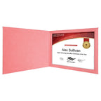 Personalized Pink Certificate Holder