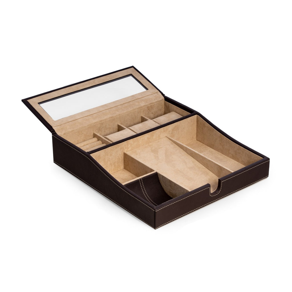 Leather Valet Box With Phone Tray