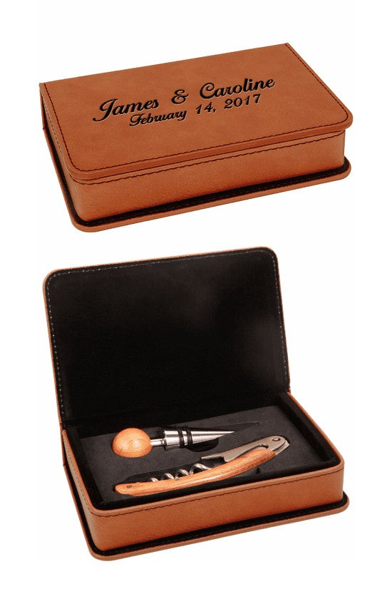 Personalized Rawhide Wine 2 Piece Tool Set