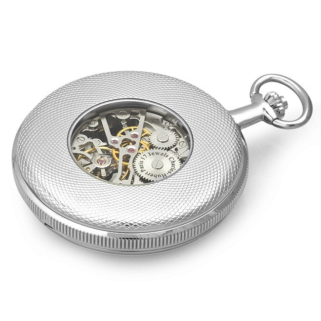 Two Tone Mechanical Charles Hubert Pocket Watch & Chain #3859 - Executive Gift Shoppe