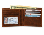 Executive Collection RFID Blocking Slim Bifold Brown Leather Wallet