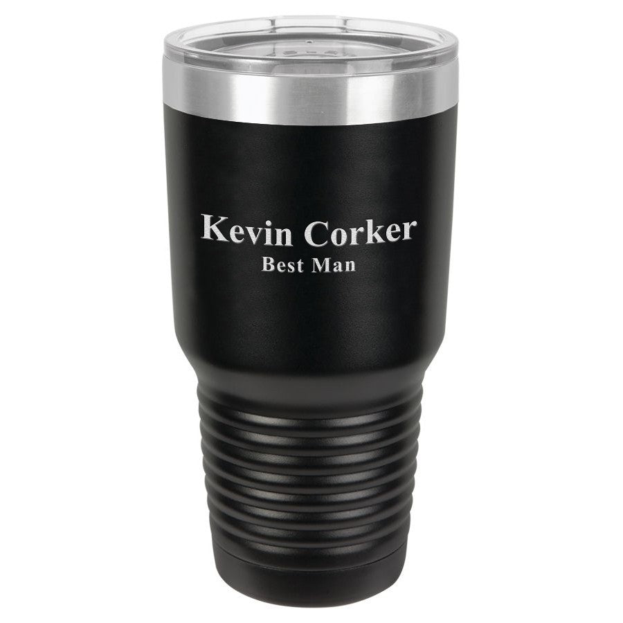 Personalized 30 Ounce Black Polar Camel Ringneck Tumbler