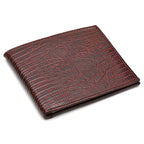 Men's Bifold Lizard Print Italian Leather Credit Card Wallet