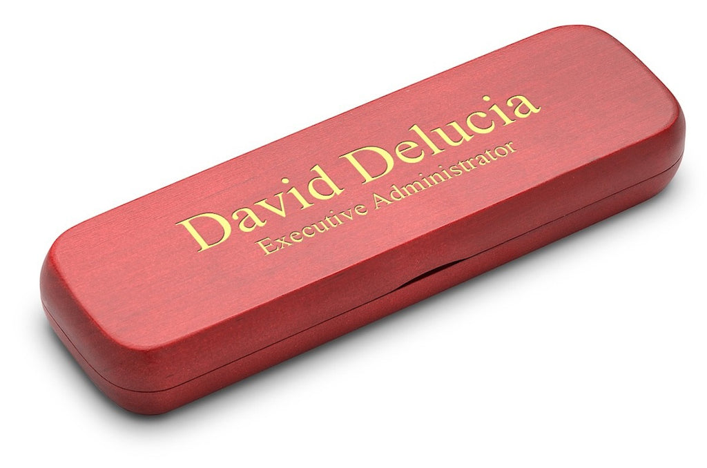 Personalized Cherrywood Double Pen and Box Set - Executive Gift Shoppe