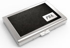 Black Leather Engraved Business Card Case - Executive Gift Shoppe