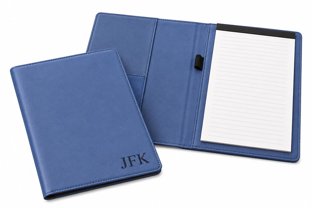 Navy Blue Small Portfolio & Notebook with Personalized Initials