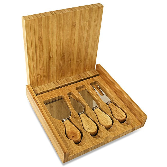 World's Best Mom Bamboo Cheese Set With Tools