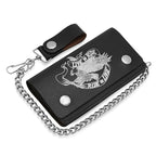 Live To Ride Theme Biker Wallet With Chain