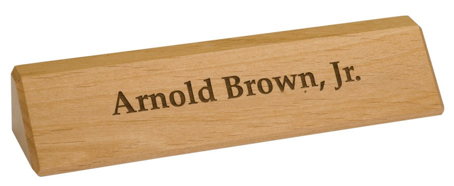 Genuine Red Alder Personalized Desk Wedge