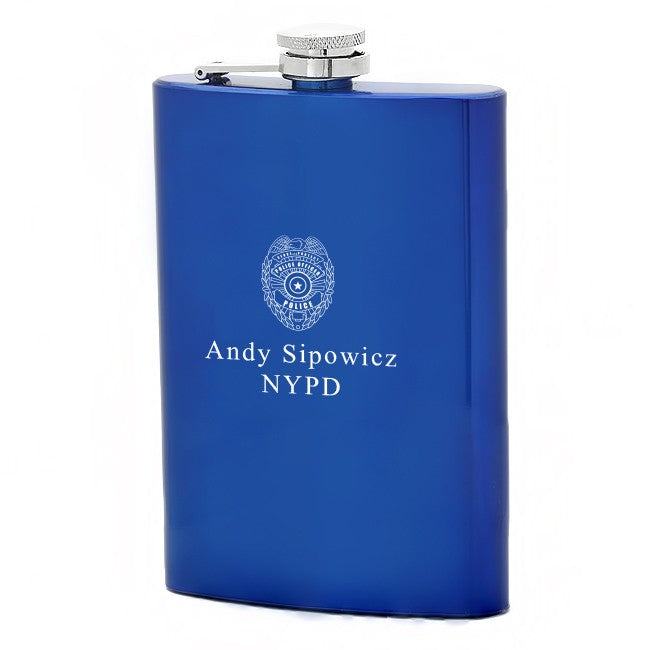 Personalized Police Badge Symbol Flask - Executive Gift Shoppe