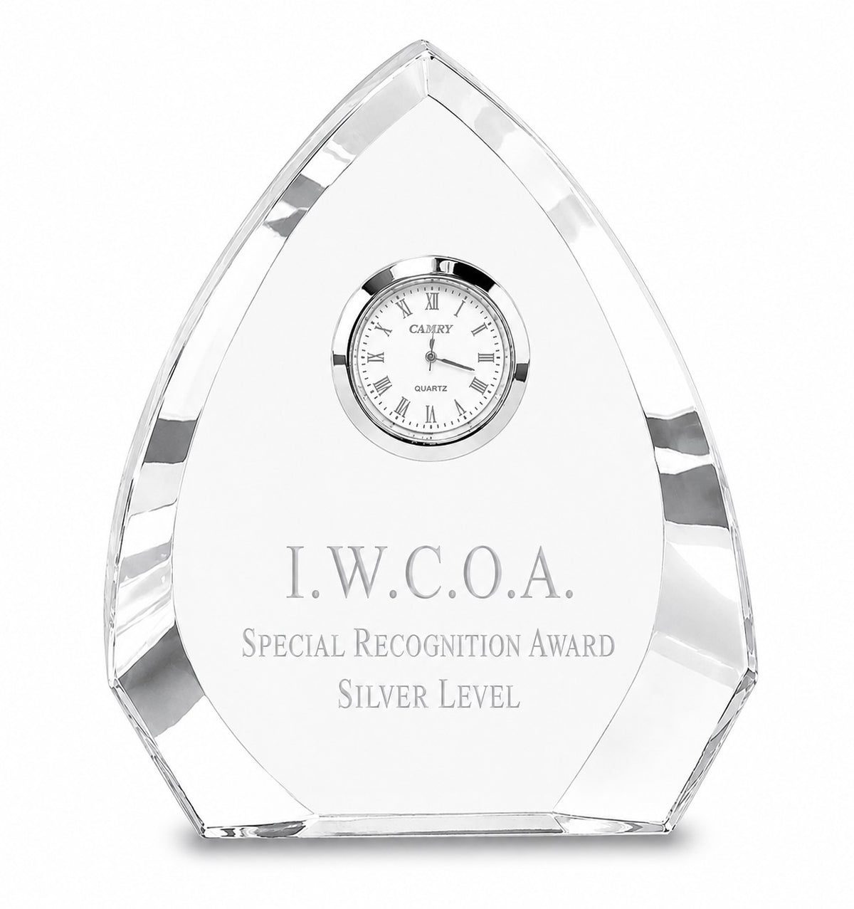 Personalized Arch Premier Crystal Clock