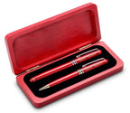 Elegance Collection Personalized Cherrywood Ballpoint Pen & Fountain Pen Set