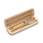 Script Monogram Personalized Cherrywood Ballpoint Pen & Letter Opener Set