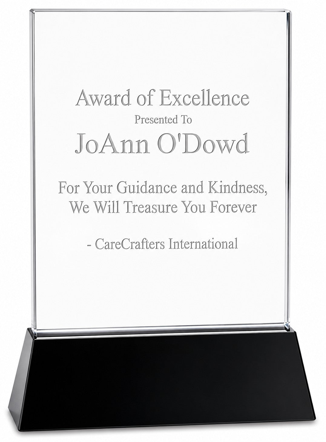 Personalized Crystal Rectangle Wedge
