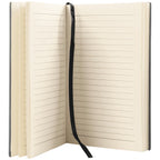 Personalized Gray Journal with Black Satin Bookmark