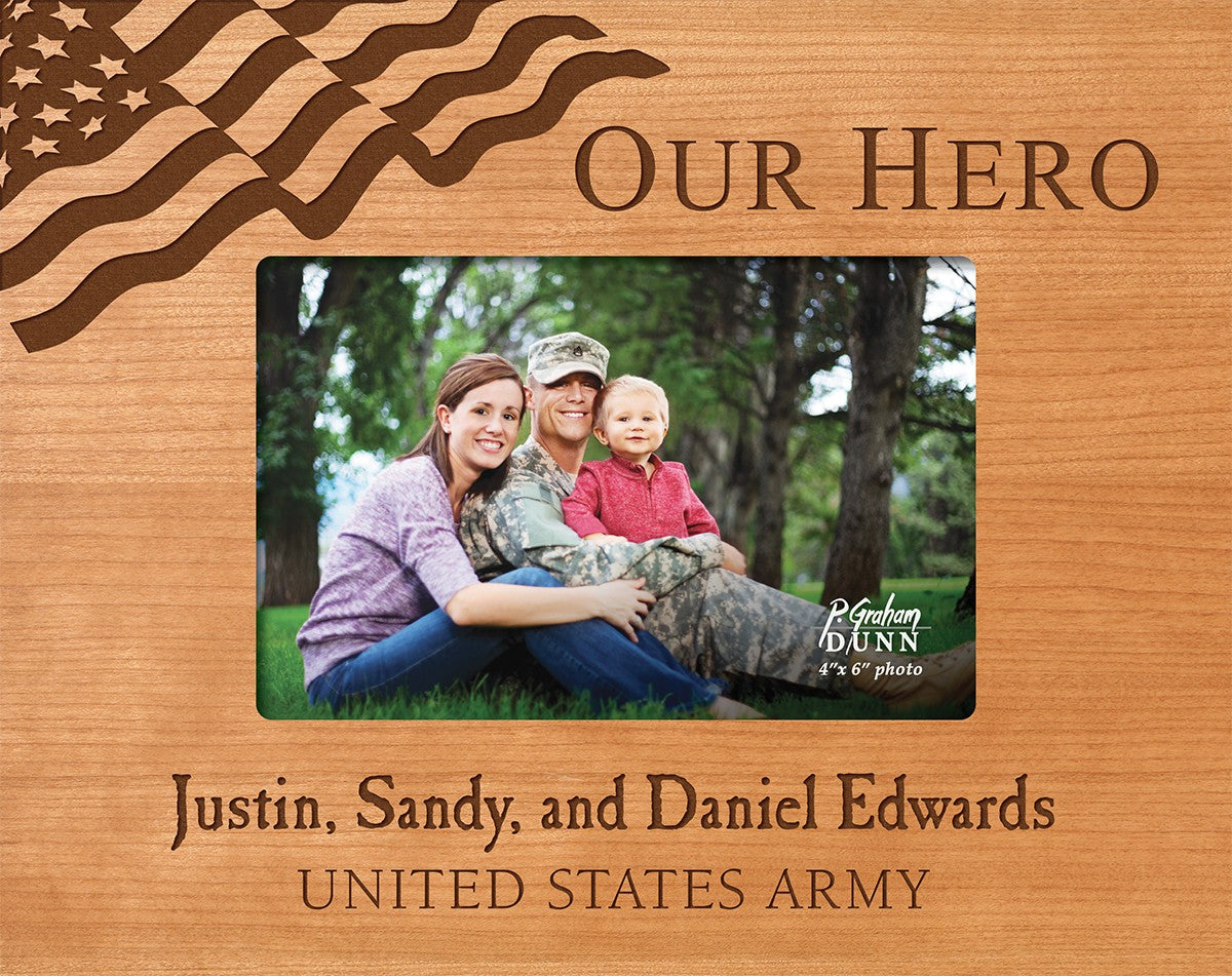 Our Hero Personalized 4" x 6" Picture Frame