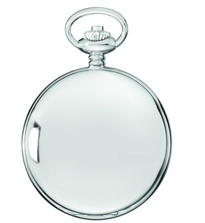 Silver Charles Hubert Pocket Watch & Chain #3900-W - Executive Gift Shoppe