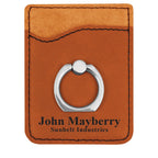 Personalized Rawhide Tone Phone Wallet with Ring