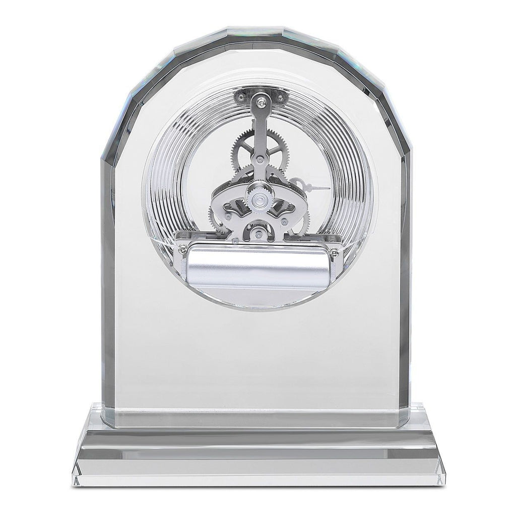 Solid Crystal Personalized Quartz Clock With Arched Top