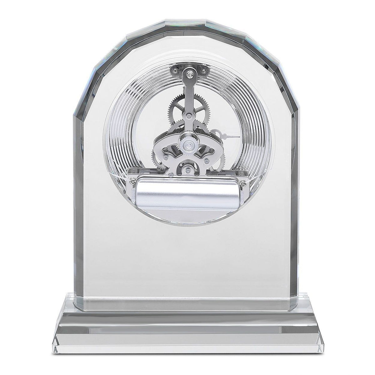 Solid Crystal Personalized Quartz Clock With Arched Top