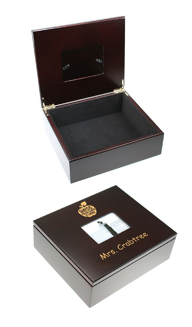 Best Teacher Ever Treasure Box with Photo Frame