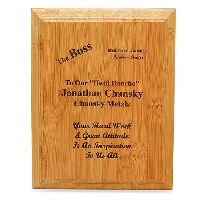 The Boss Bamboo Wall Plaque