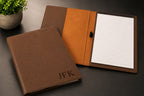Brown Portfolio & Notebook with Personalized Initials
