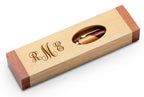 Script Monogram Theme Personalized Maple & Rosewood Engraved Pen and Box