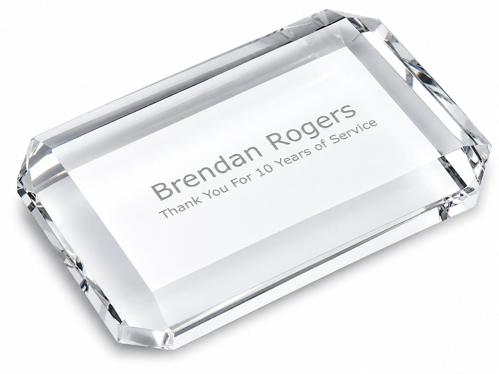 Premier Crystal Rectangle Paper Weight