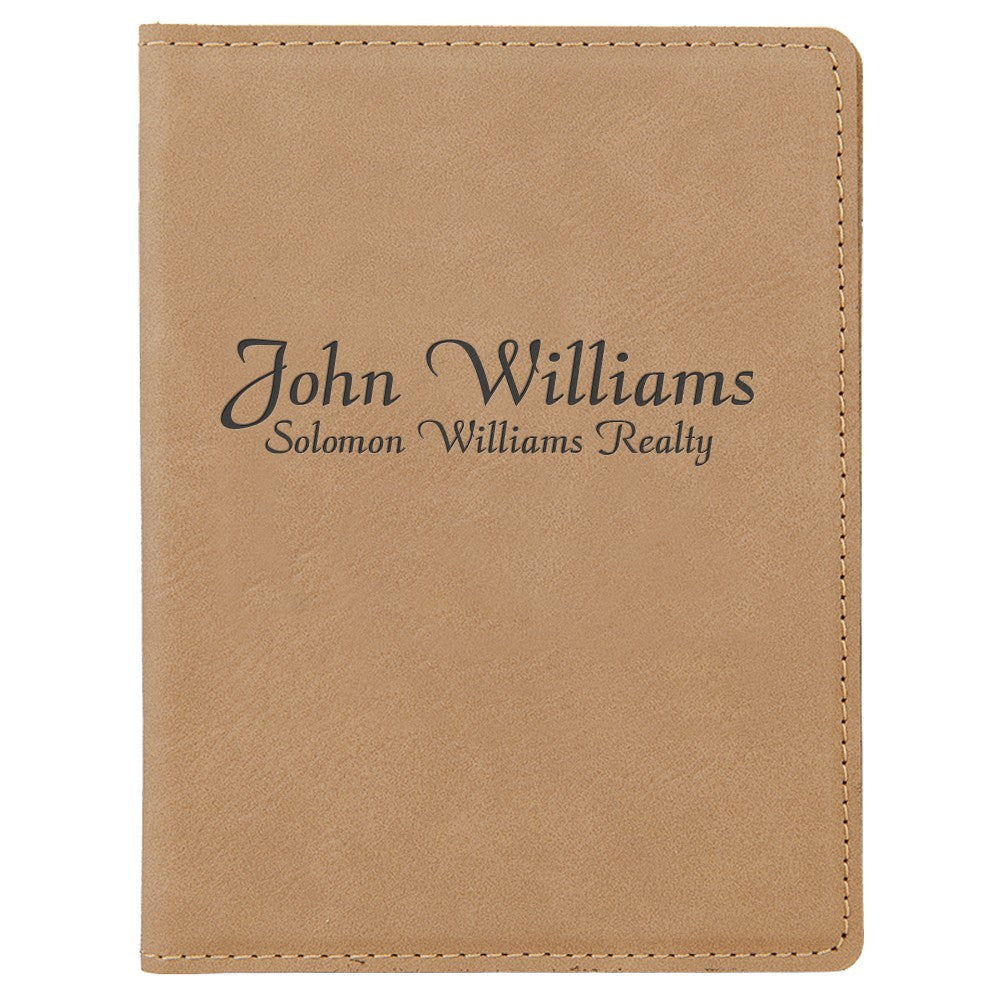 Personalized Light Brown Passport Holder