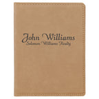 Personalized Light Brown Passport Holder