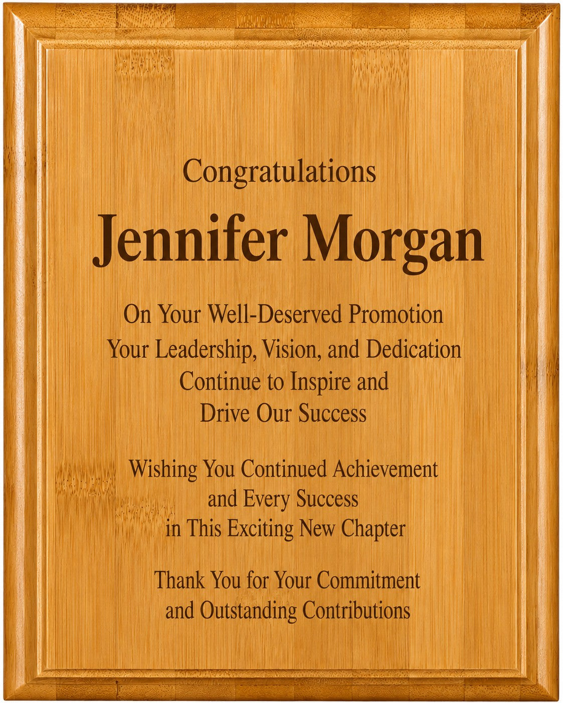Genuine Bamboo Personalized Plaque
