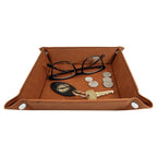 Personalized Rawhide Men's Valet Tray with Folding Snaps