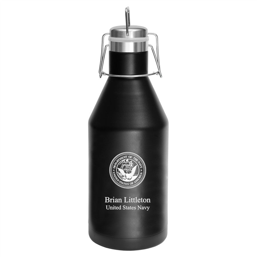 US Navy Emblem Personalized 64 Ounce Growler