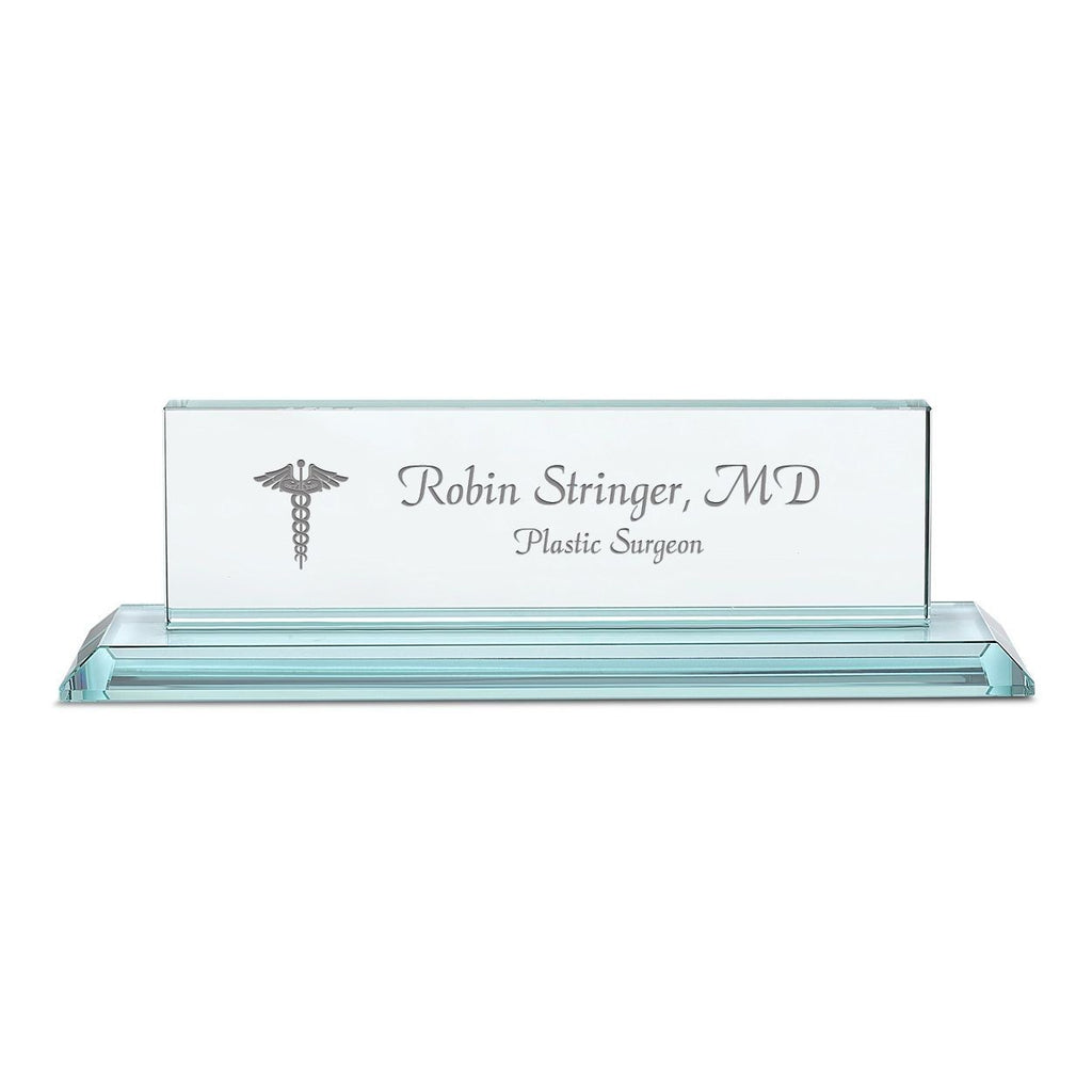 Distinguished Collection Doctor Theme Personalized Crystal Desktop Name Plate