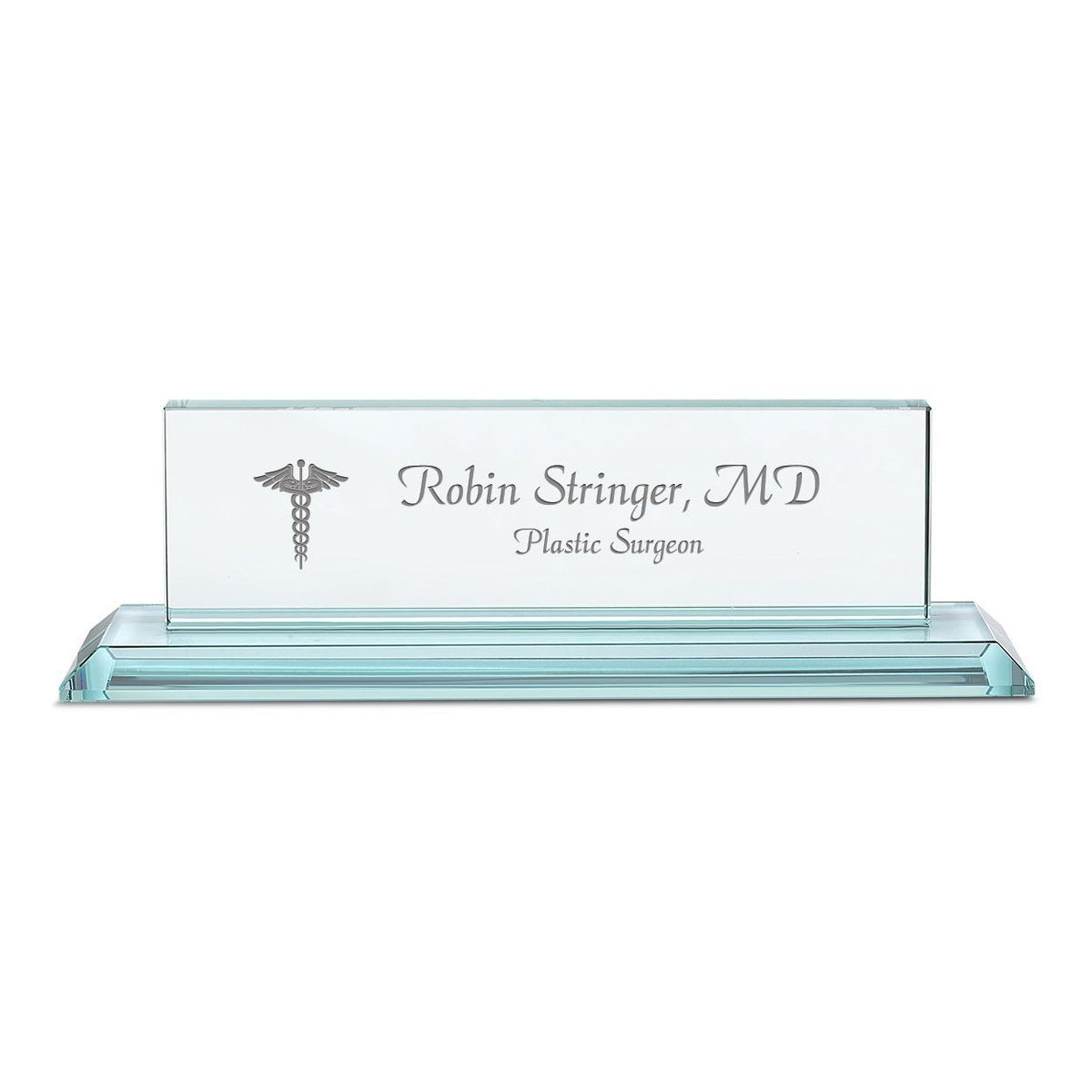 Distinguished Collection Doctor Theme Personalized Crystal Desktop Name Plate