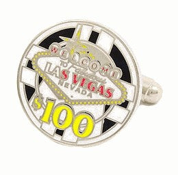 Las Vegas Poker Chip Cufflinks