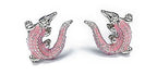 Hand Painted Enamel & Sterling Silver Crocodile Cufflinks