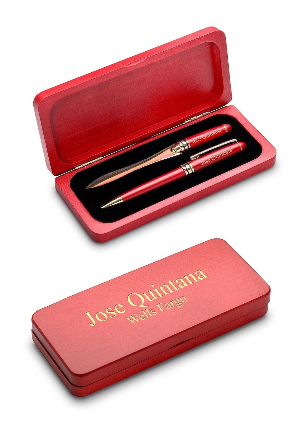 Elegance Collection Personalized Cherrywood Pen & Letter Opener Set