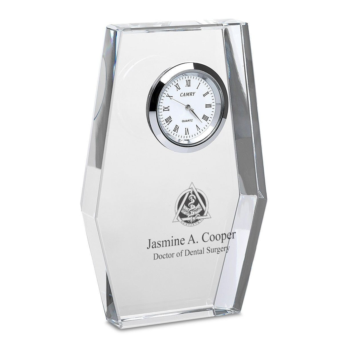 Dentist Personalized Crystal Desk Clock