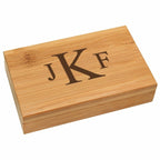 Roman Monogram Bamboo 2 Piece Wine Tool Set