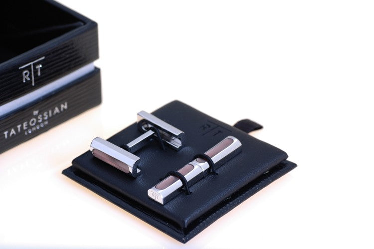 Pink Enamel Stick Collection Cufflinks by Tateossian