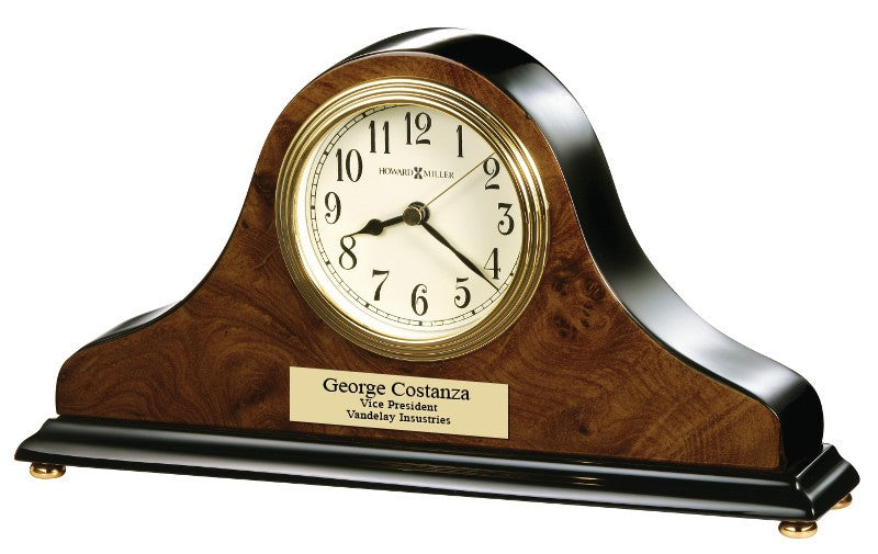 Baxter Tambour Style Table Clock by Howard Miller